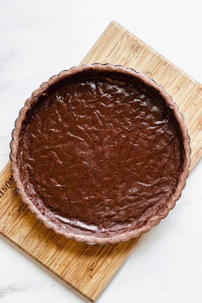 par baked chocolate tart crust