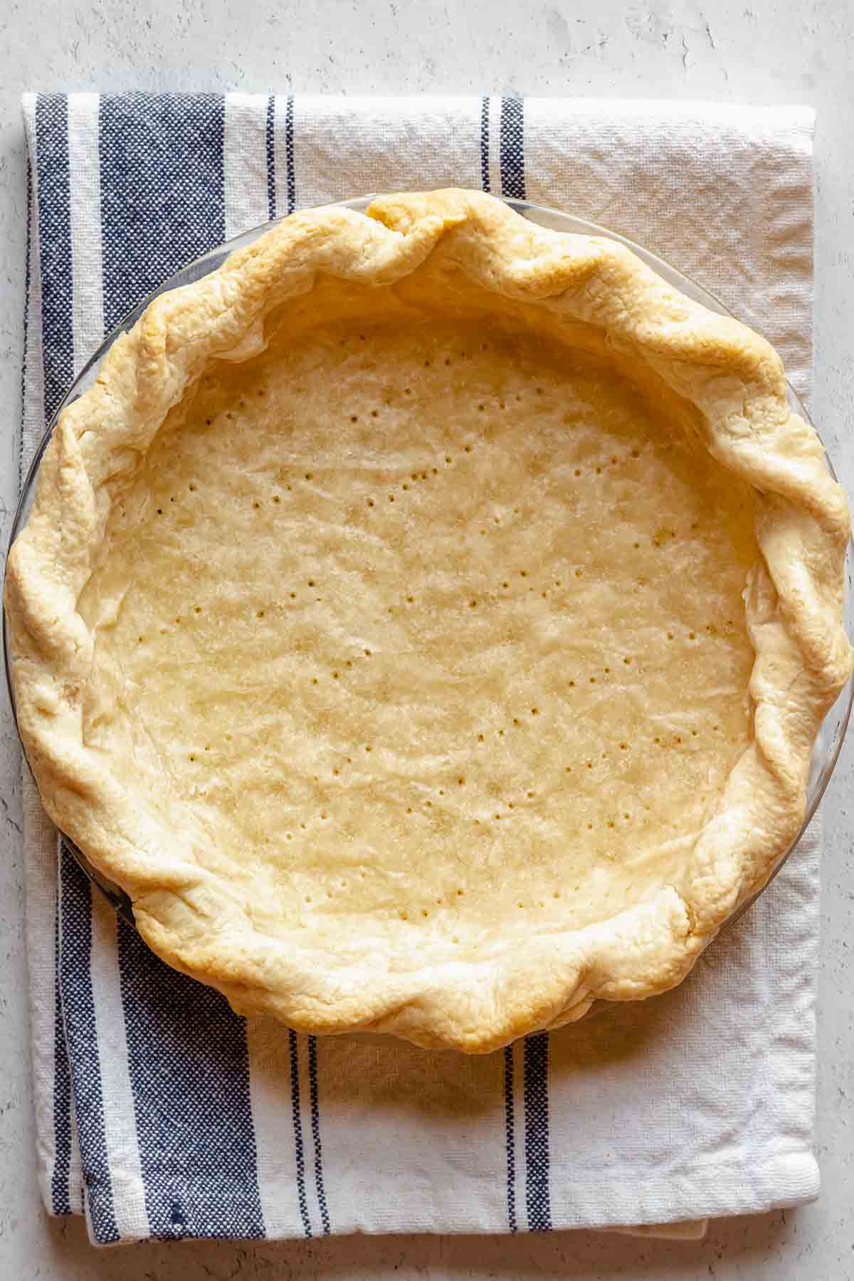 Par baked pie crust.