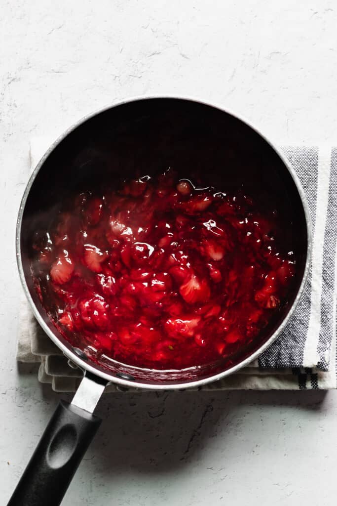 Stage 1 of strawberry jam