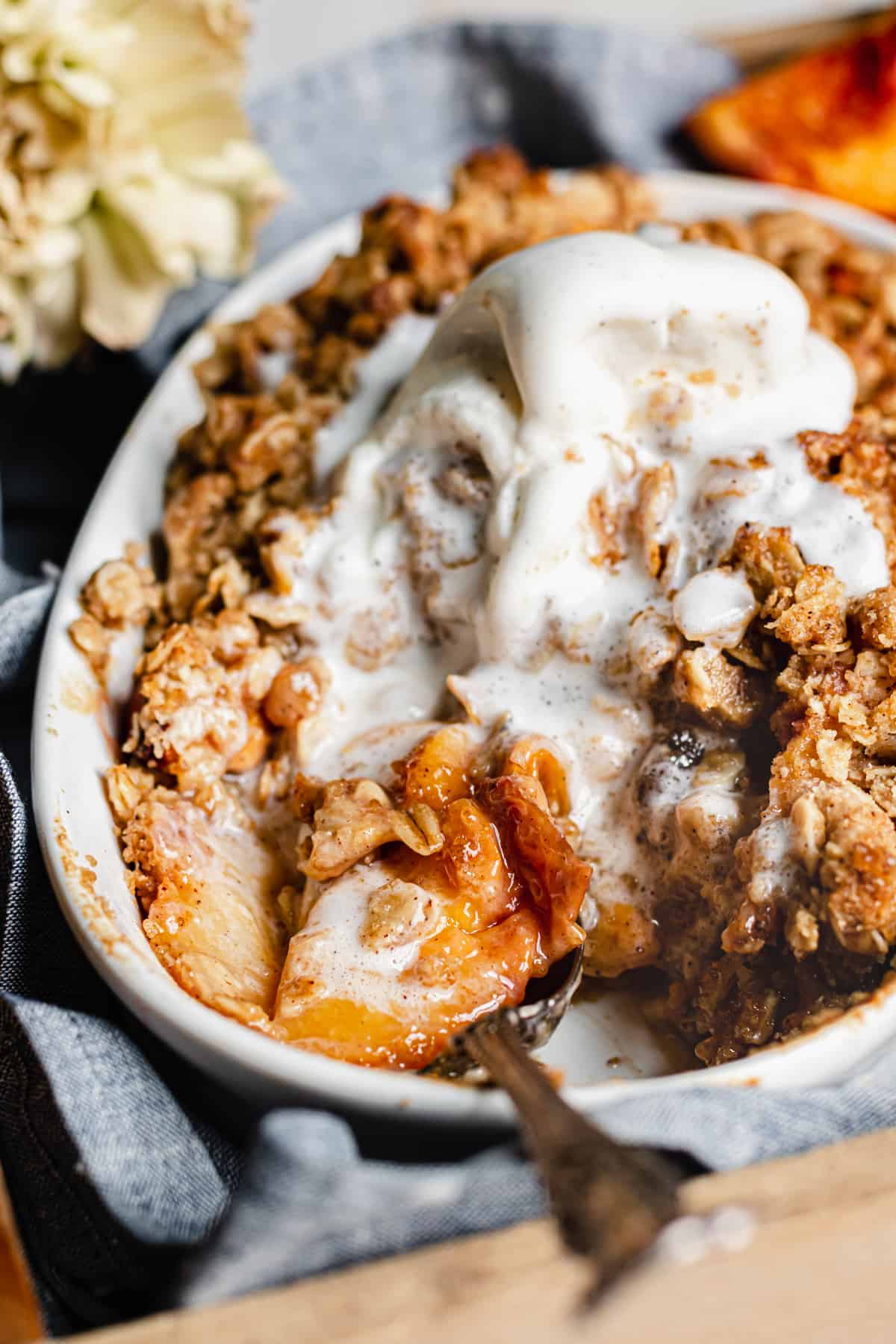 Brown Butter Peach Crisp