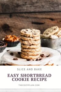 Easy Shortbread Cookie Recipe Pinterest pin.