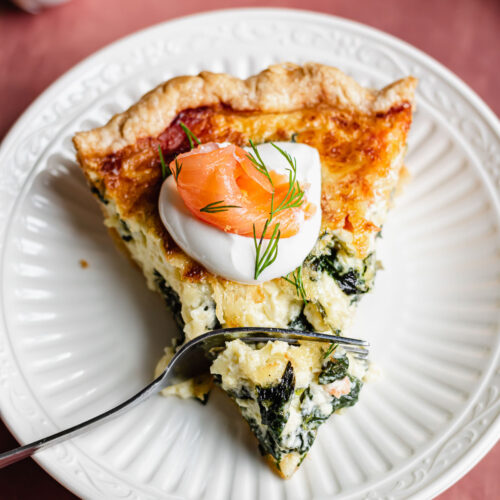 Smoked Salmon and Spinach Quiche The Cozy Plum