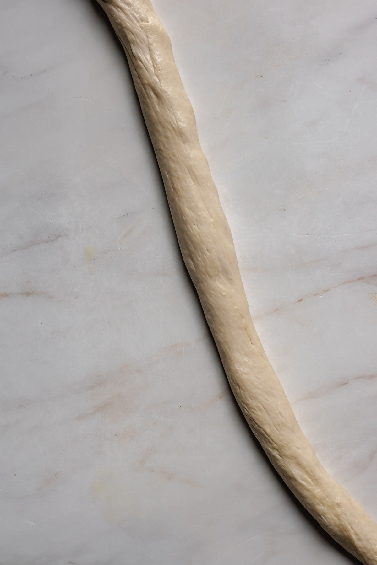 A 1-inch log of soft pretzel dough.