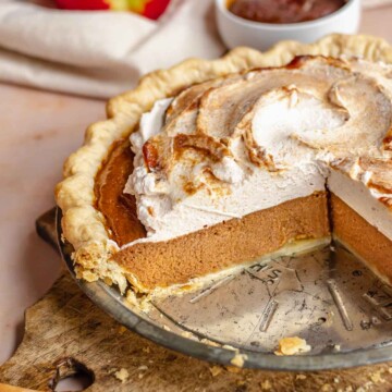 Pie with slices removed.
