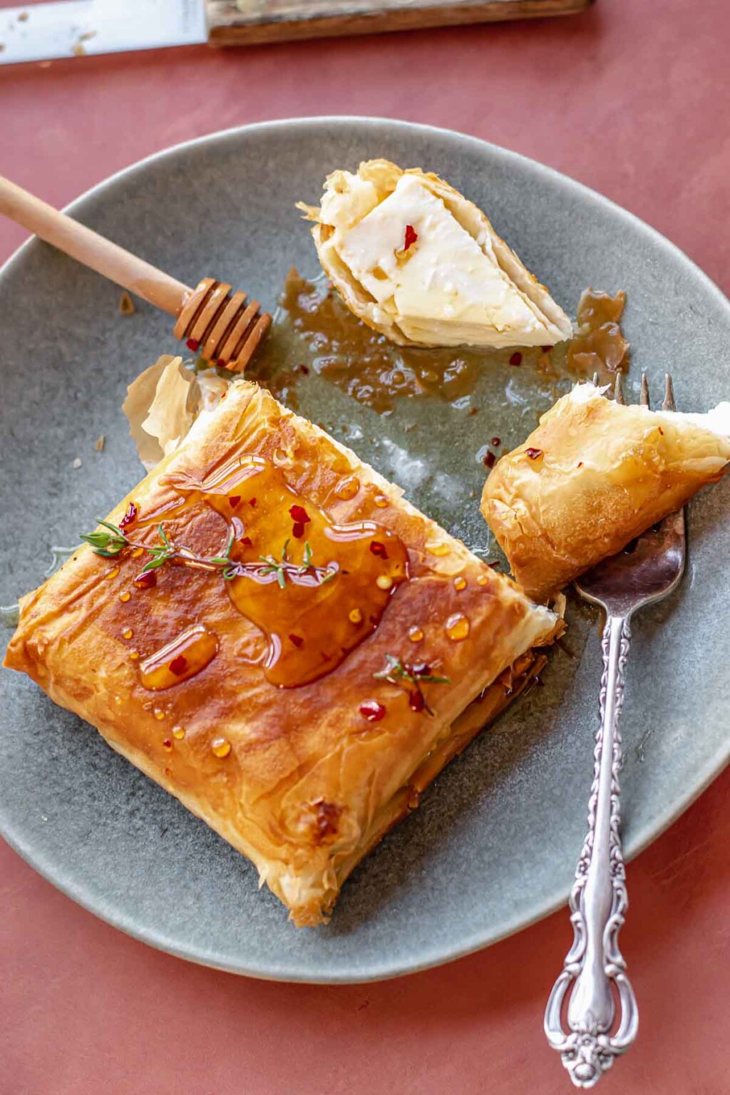 Phyllo Fried Feta with Hot Honey The Cozy Plum