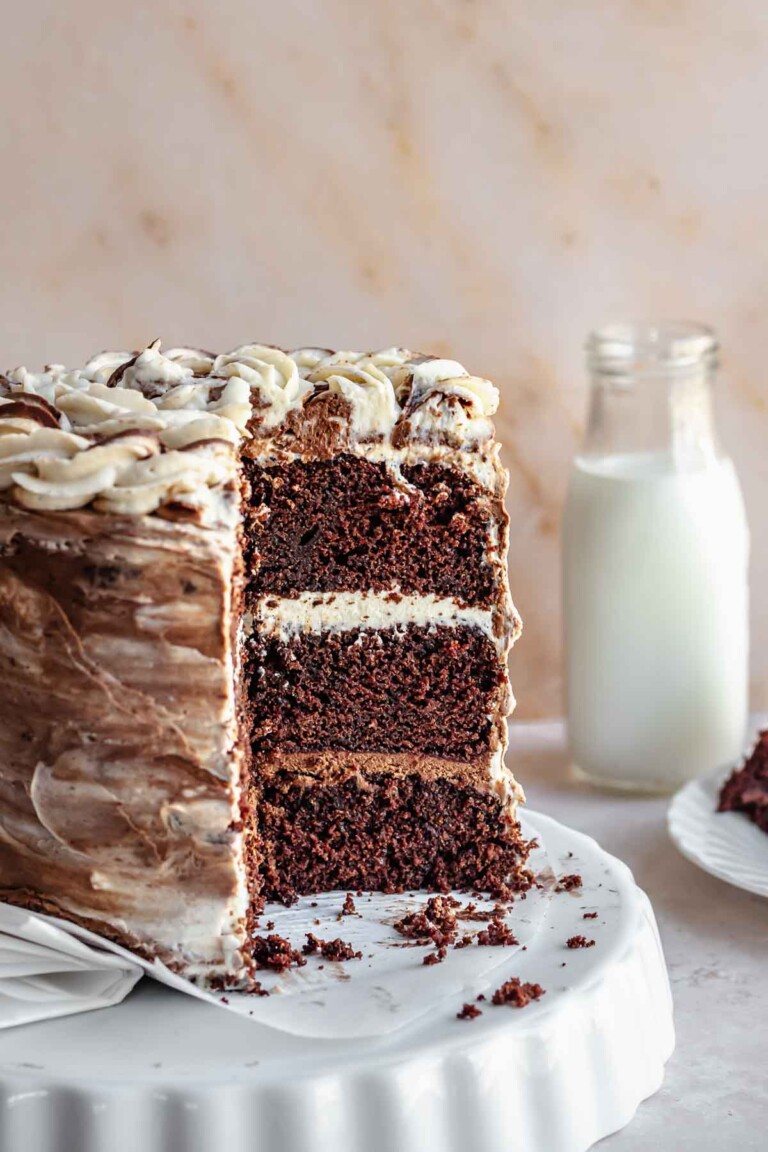 Chocolate Cake with Cream Cheese Frosting The Cozy Plum