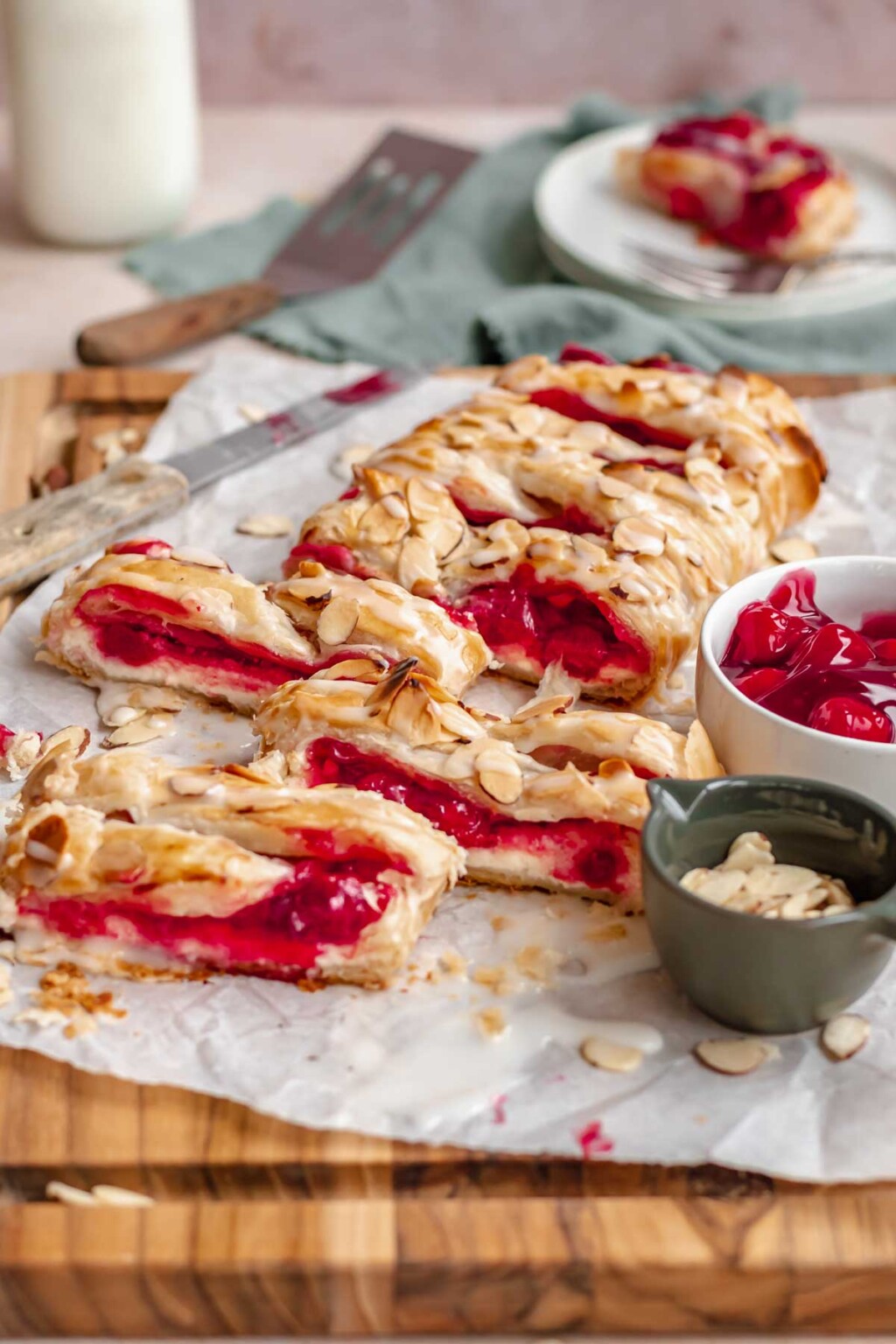 Cream Cheese Cherry Danish with Puff Pastry The Cozy Plum