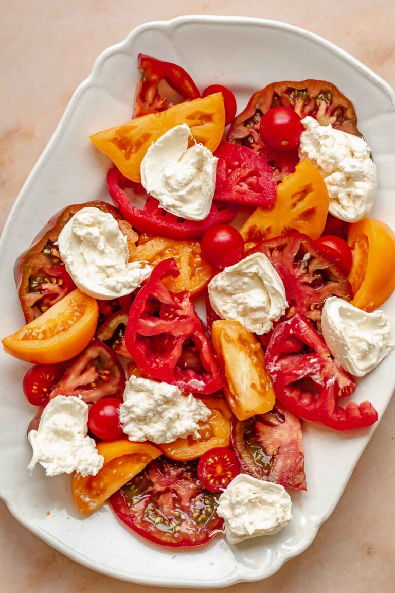 burrata-caprese-salad-with-garlic-basil-oil-the-cozy-plum