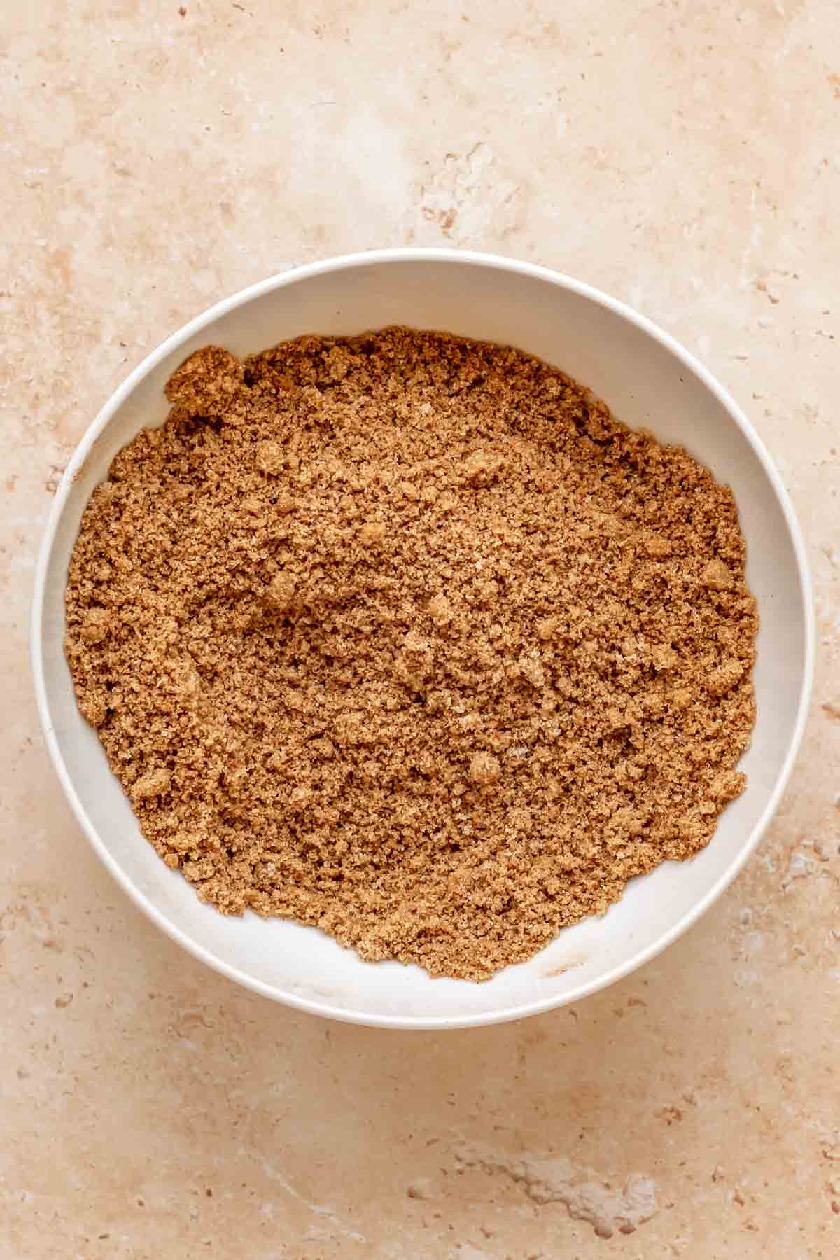 Cinnamon sugar mixed in a bowl.