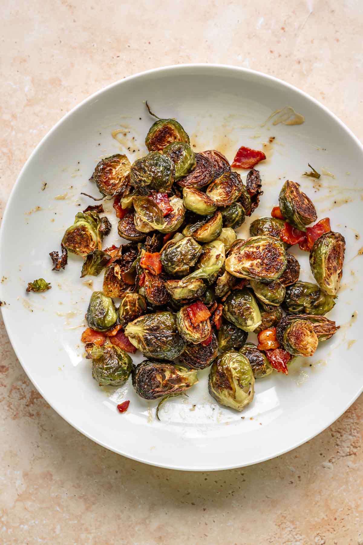 Brussels sprouts tossed with maple glaze.