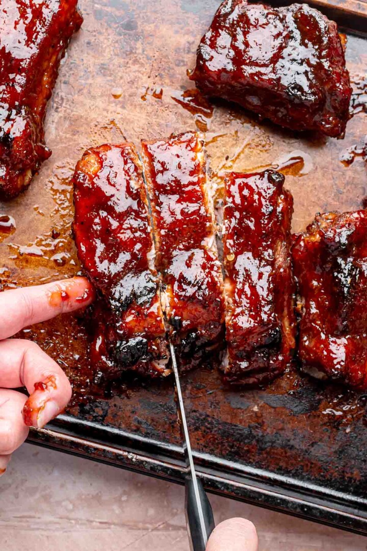 Baked Sticky Asian Ribs – The Cozy Plum