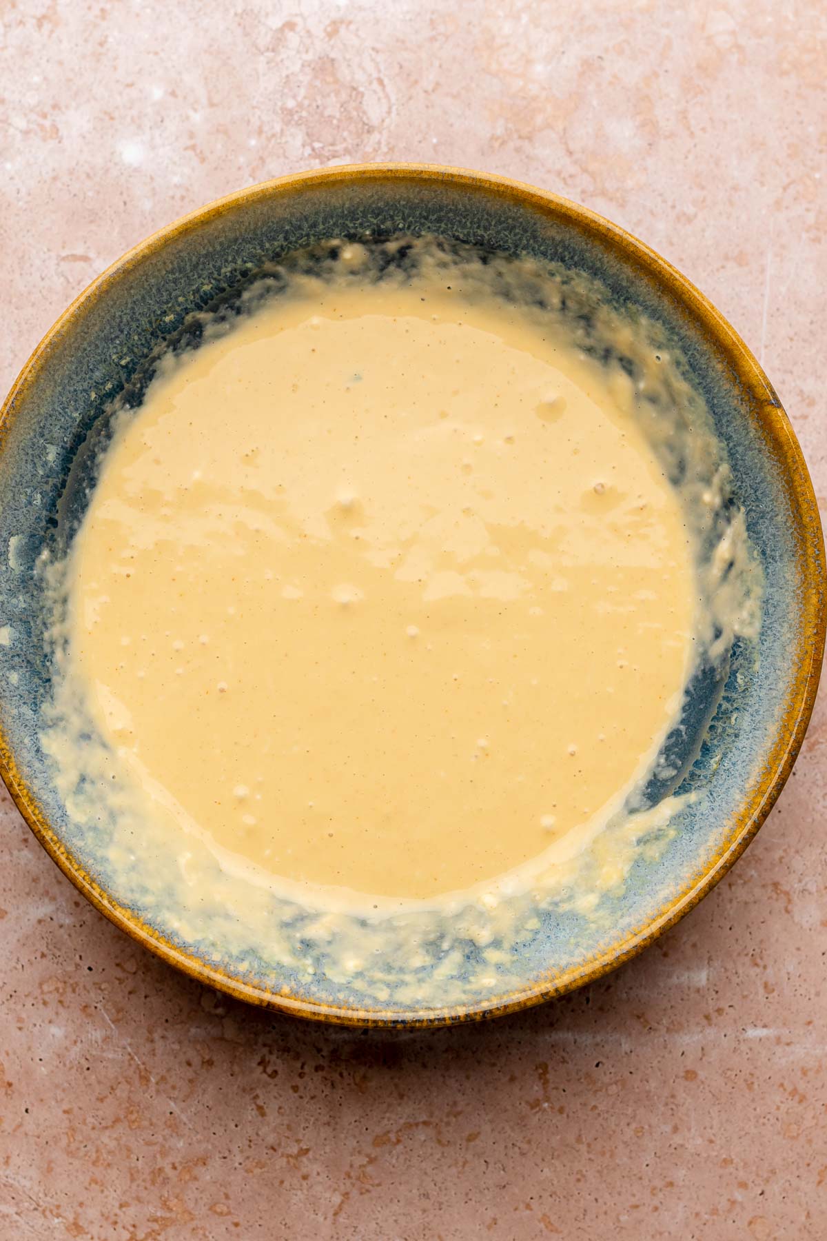 Wet ingredients in a bowl.